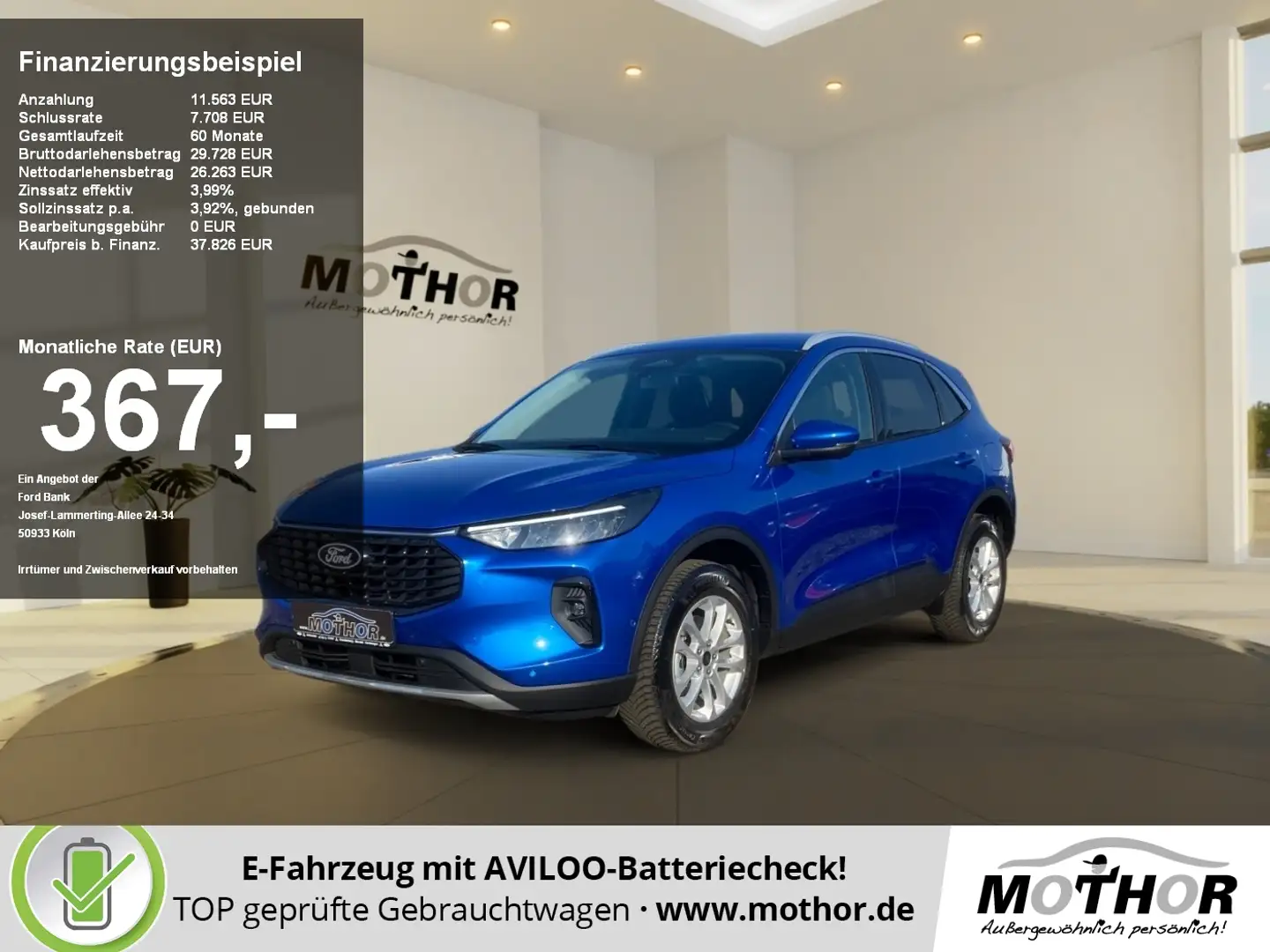Ford Kuga Titanium 2.5 Duratec FHEV ACC PDC NAV LED Blue - 1