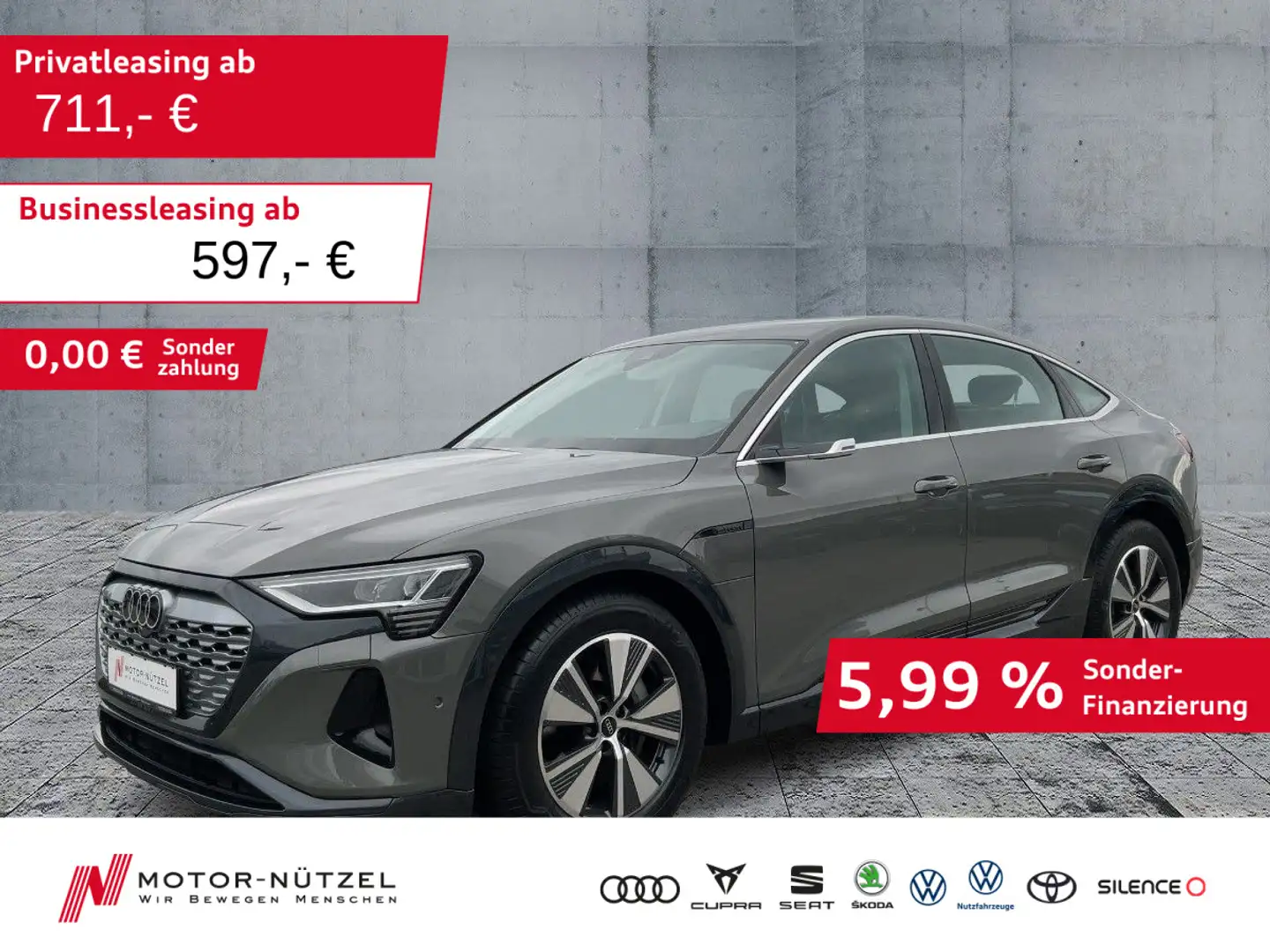 Audi Q8 e-tron 55 ADVANCED MATRIX+AIR+B&O Grau - 1