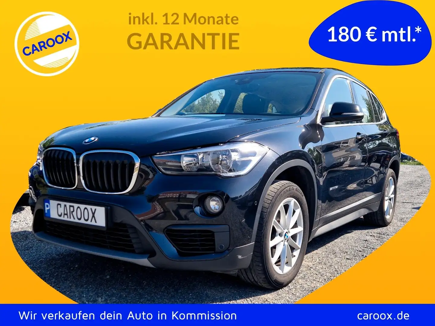 BMW X1 sDrive 18i Advantage LEDER NAVI AHK Schwarz - 1