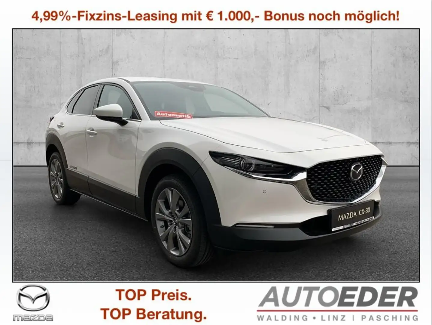 Mazda CX-30 e-Skyactive G140 Exclusive-Line Aut. Weiß - 1