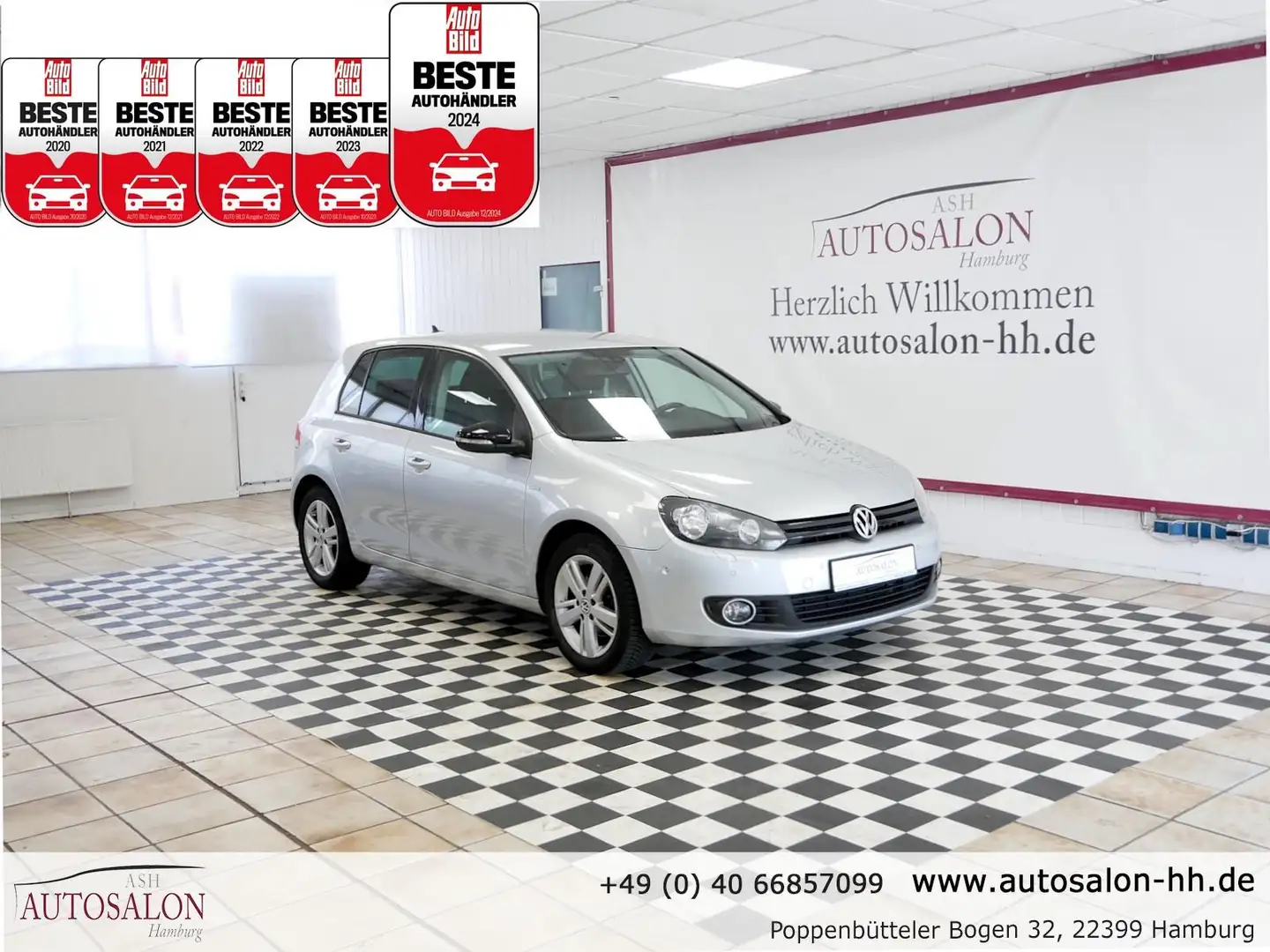 Volkswagen Golf Match*2Vorb*Steuerkette Neu*Servicegepf*Navi*PDC* Silber - 1