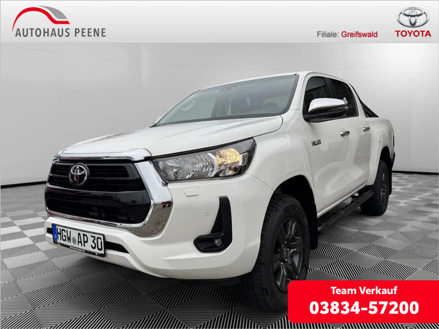 Toyota Hilux 2.4 Double Cab Comfort 4x4 SHZ KAMERA Weiß - 1