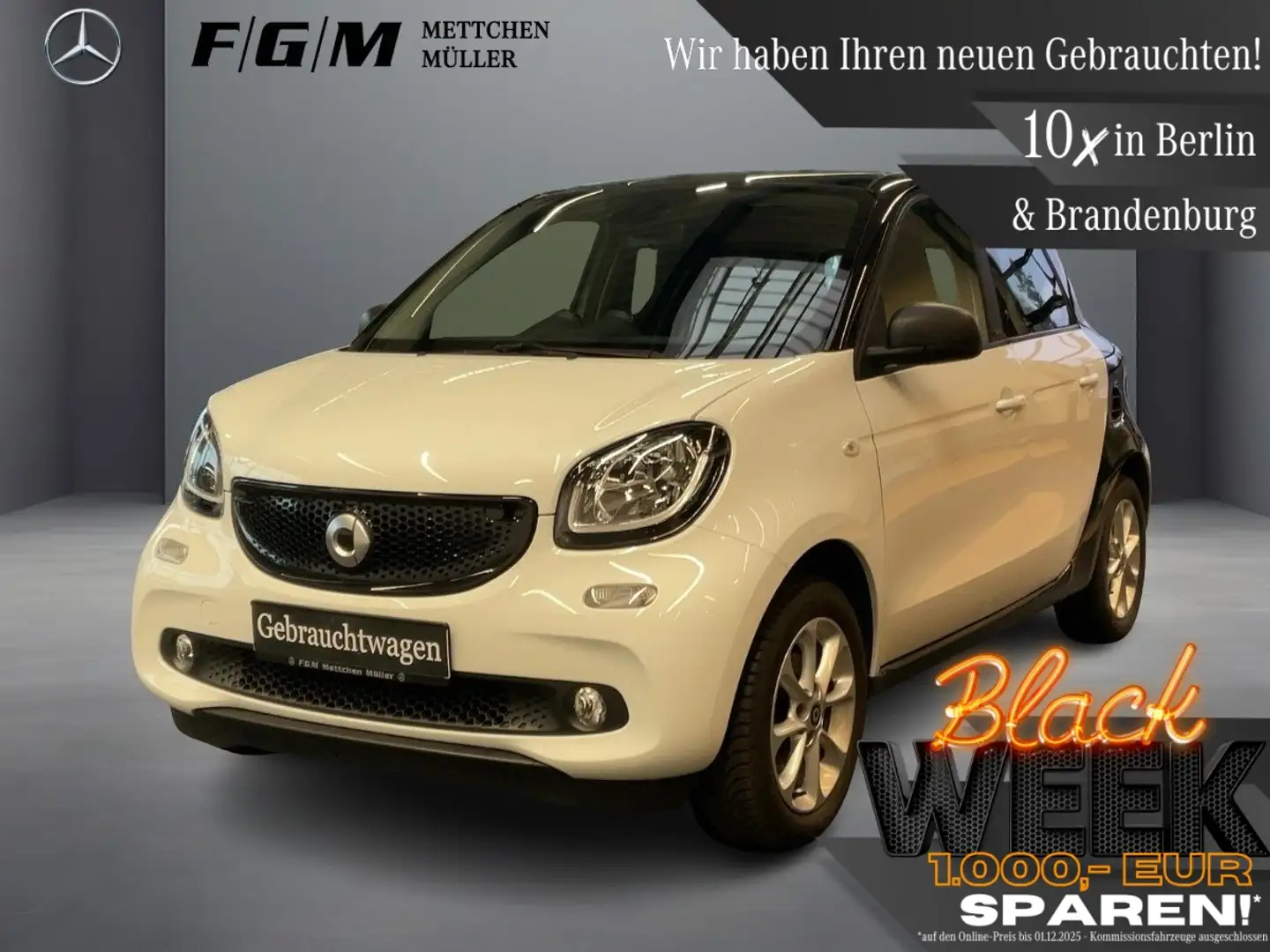 smart forFour Pano|Sitzhz|Bluetooth|Audio|PDC|eFenster Wit - 1