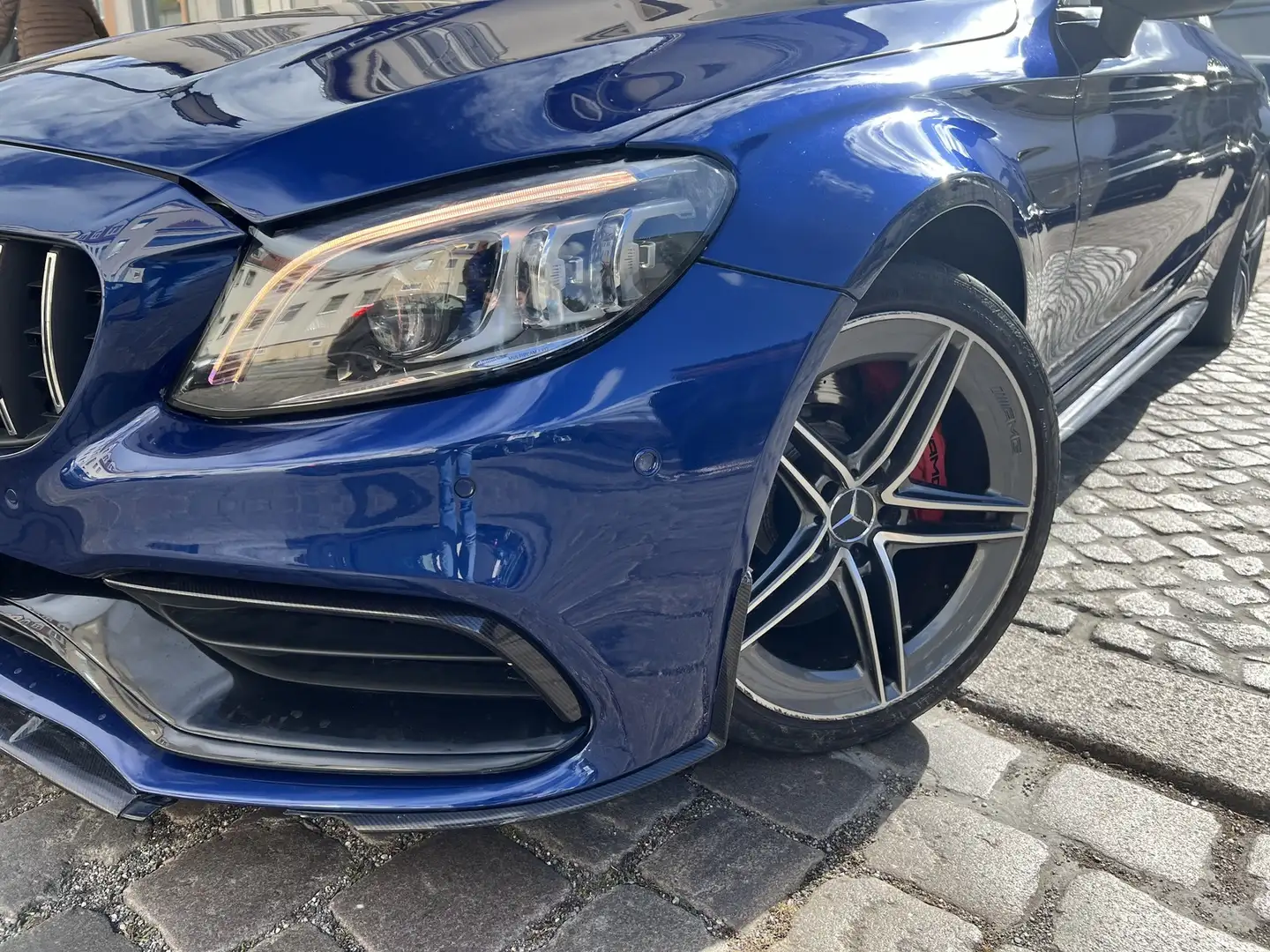 Mercedes-Benz C 63 AMG S Coupe HUD PANO BURM DIST+ TOTW SPUR Azul - 2
