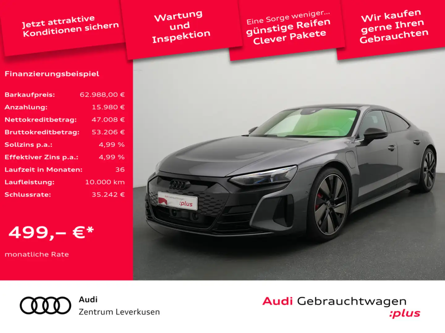 Audi RS e-tron GT 94KWH LASER PANO LUFT NACHTSICHT Grau - 1