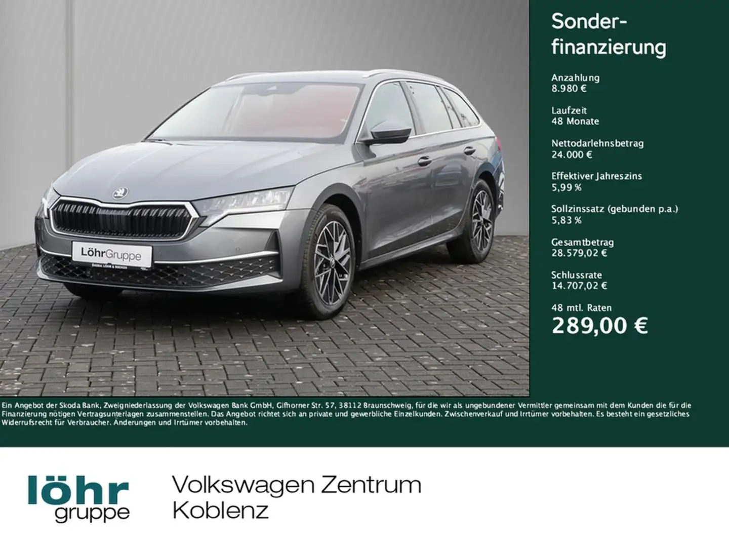 Skoda Octavia Combi 2.0TDI DSG Selection AHK/SmartLink Grau - 1