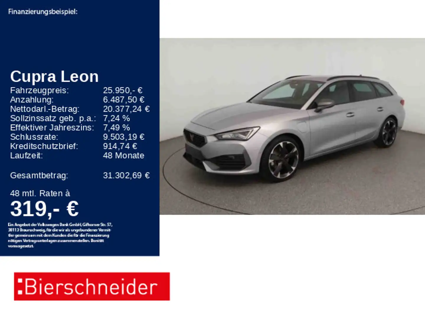 CUPRA Leon SP 1.4 TSI eHybrid ACC NAVI SHZ CAM 18 Silber - 1