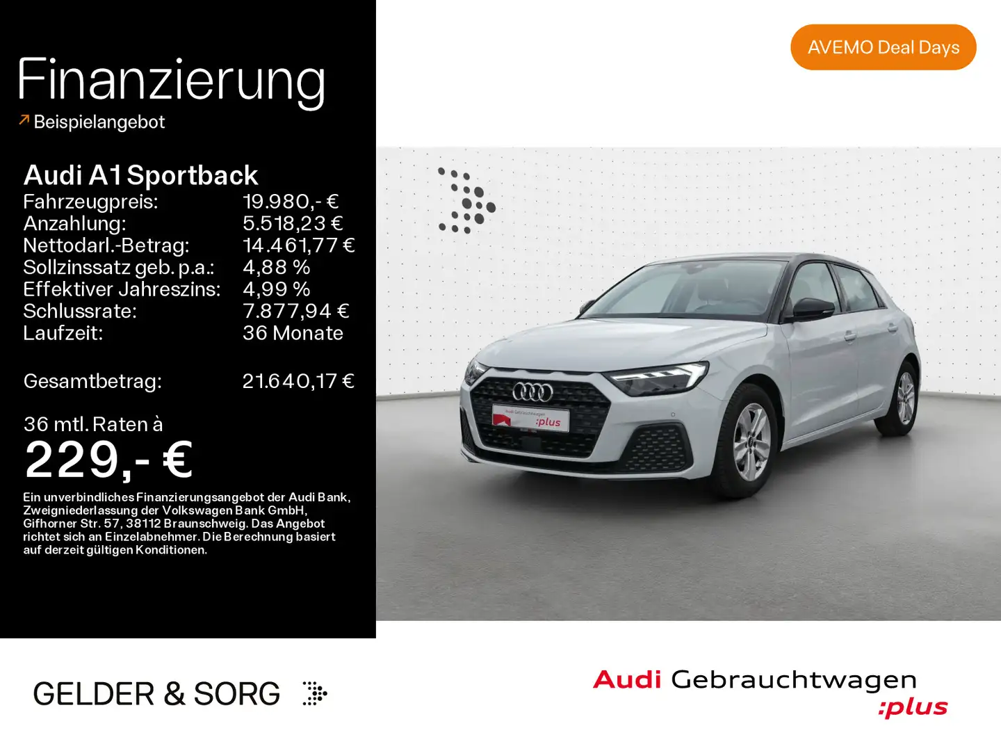 Audi A1 30 TFSI LED*virtual*SmartphoneInt.* Weiß - 1