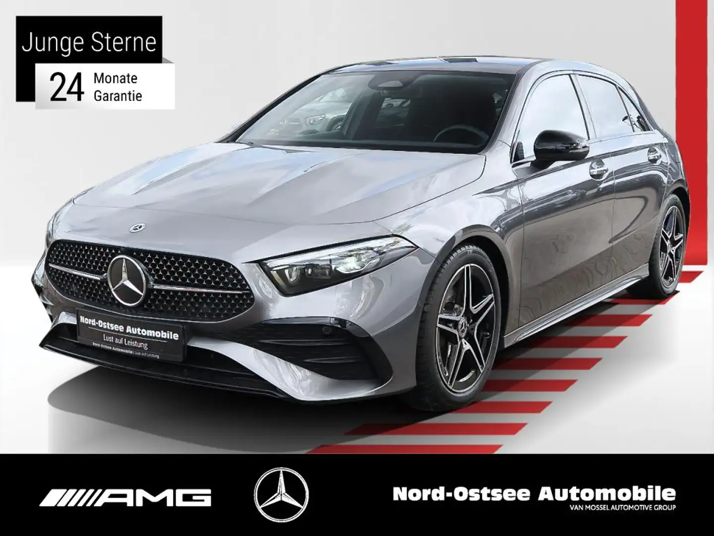 Mercedes-Benz A 180 AMG ADV.+ PANO MULTIBEAM NIGHT DAB KAMERA Grijs - 1