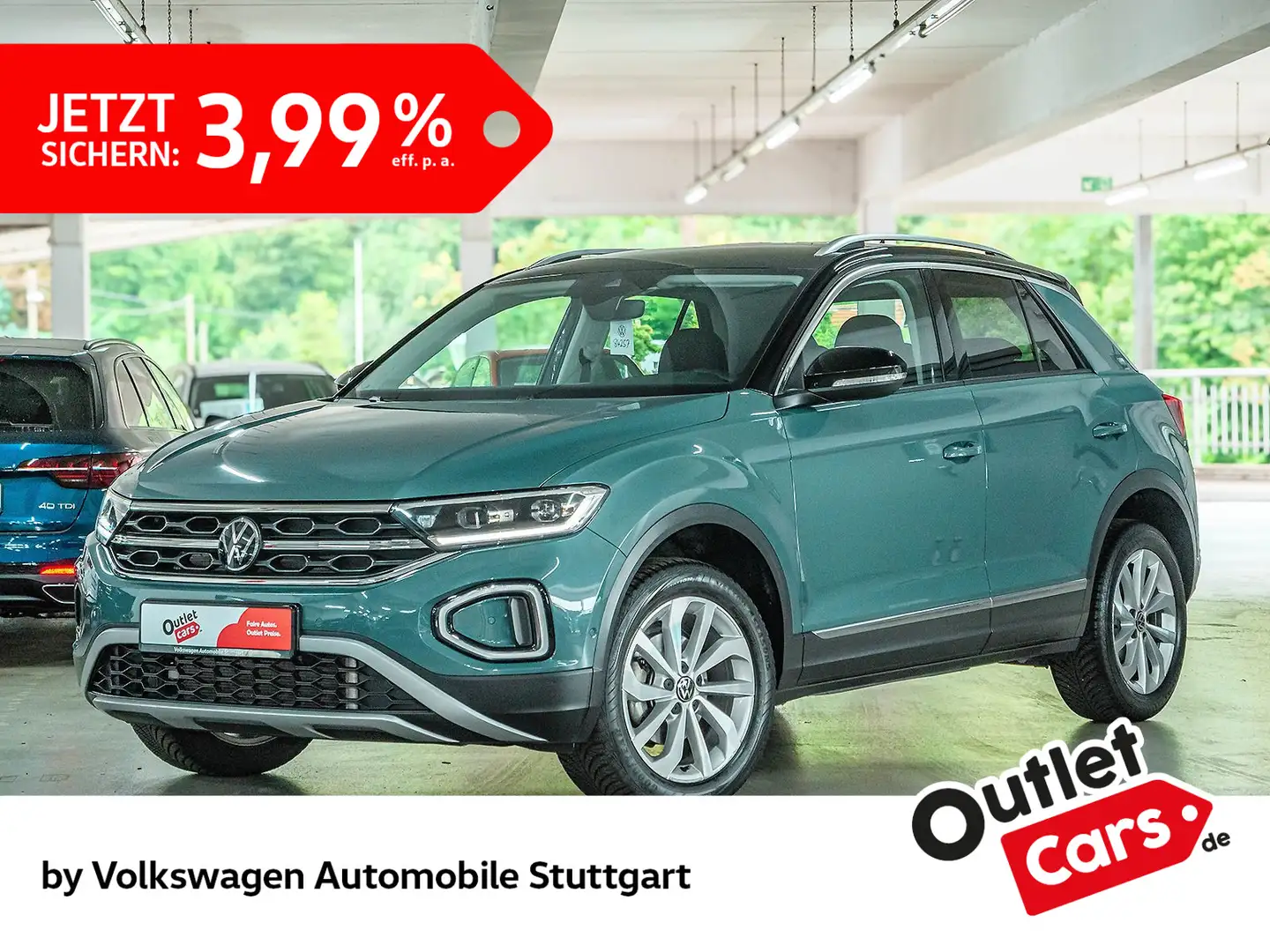 Volkswagen T-Roc Style 1.5 TSI DSG Navi LED AHK ACC SHZ PDC Blau - 1