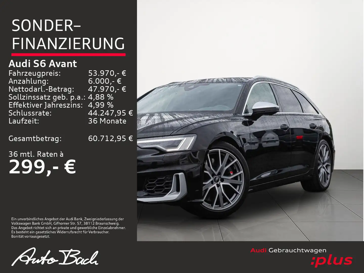 Audi S6 TDI tiptronic AHK Virtual Navi Sitzhzg Schwarz - 2