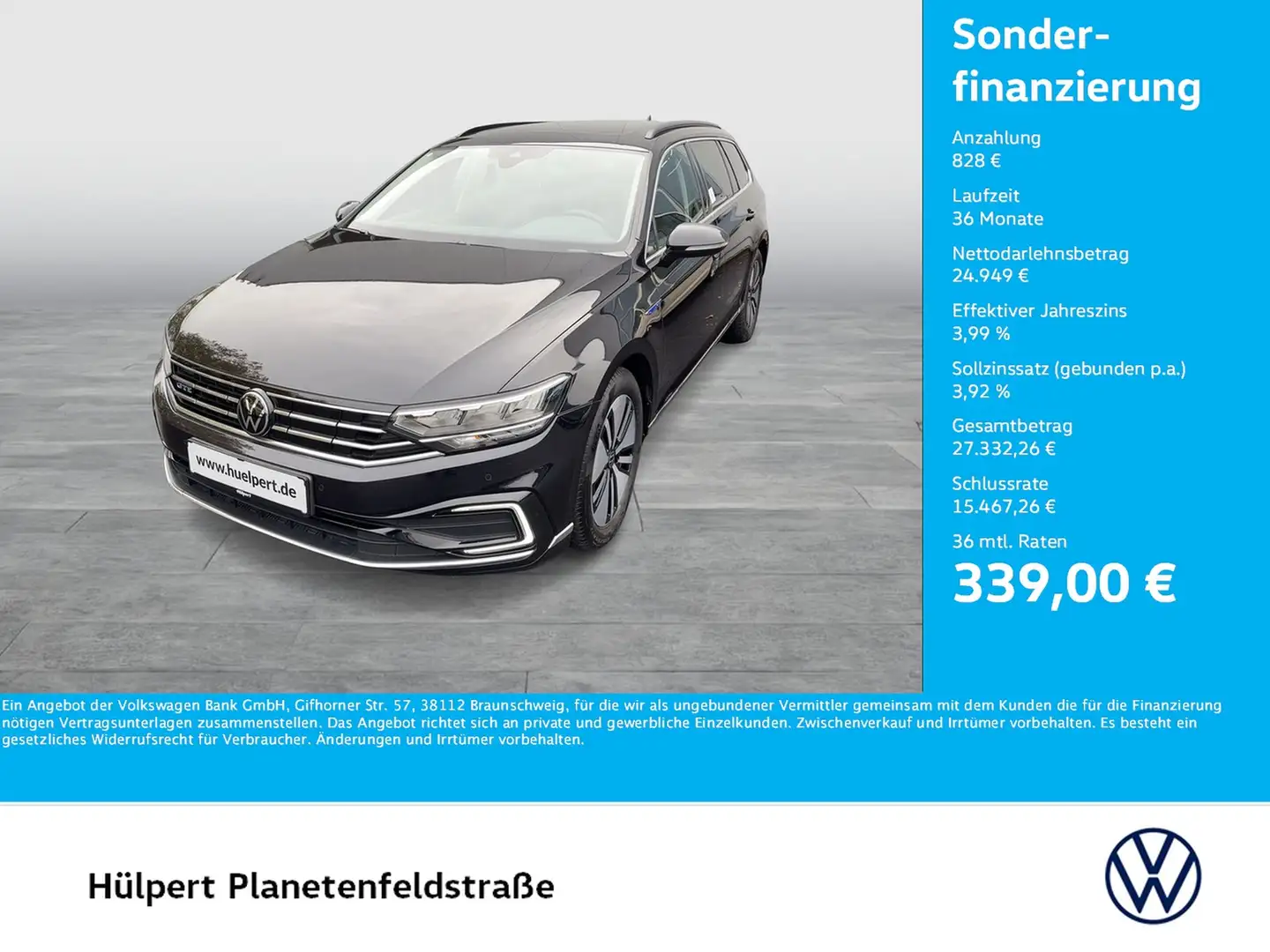Volkswagen Passat Variant 1.4 HYBRID GTE PANO STANDHEIZ CAM Zwart - 1