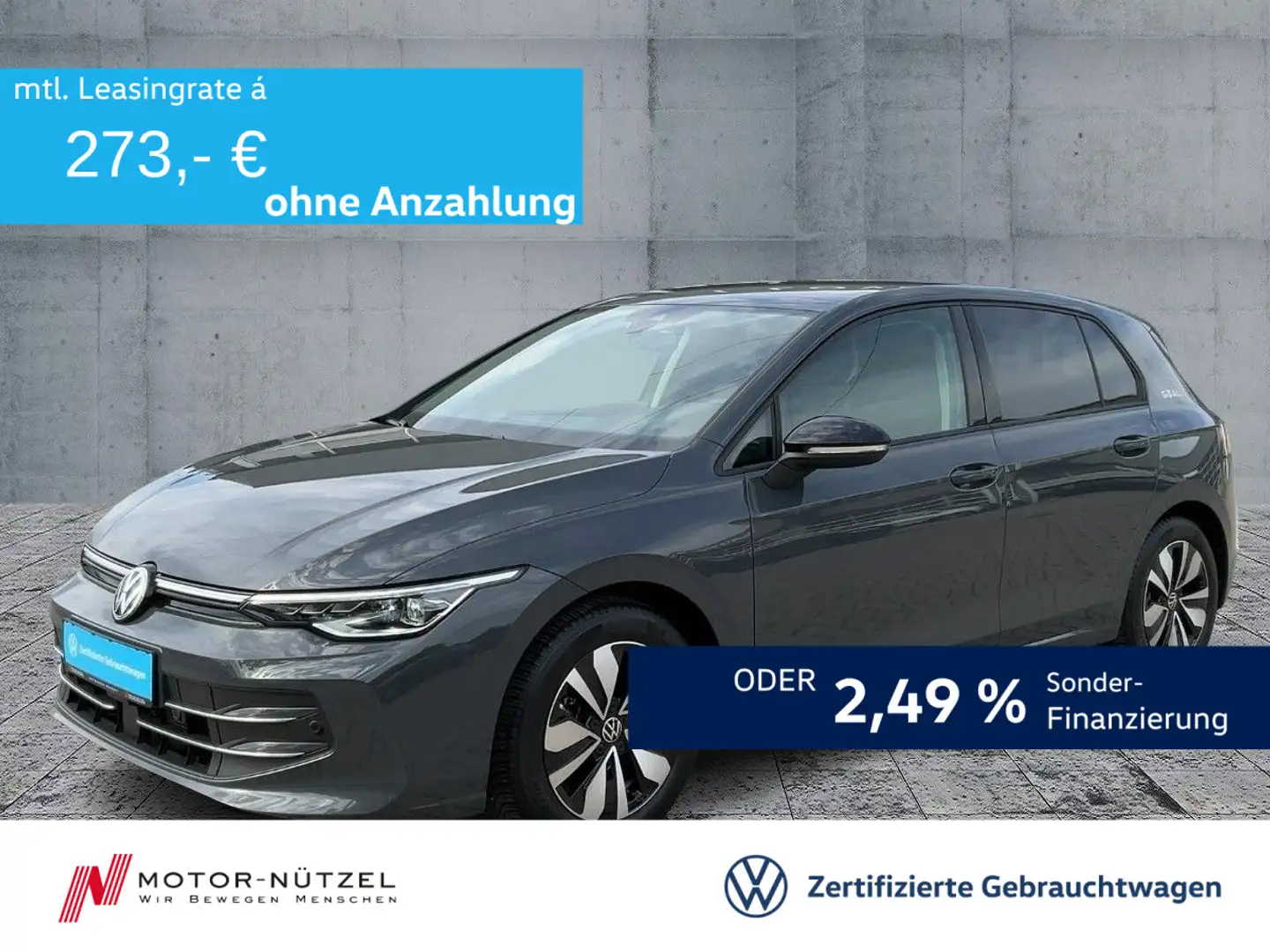 Volkswagen Golf VIII 1.5 eTSI DSG GOAL MATRIX+NAVI+AHK+ACC Grau - 1