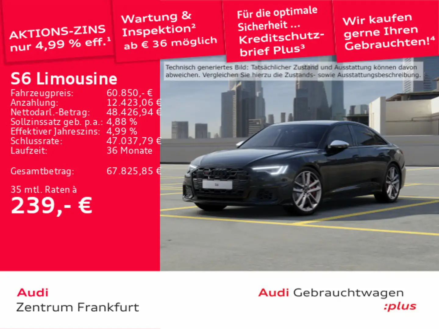 Audi S6 TDI tiptronic LED HuD B&O Tempomat Noir - 1