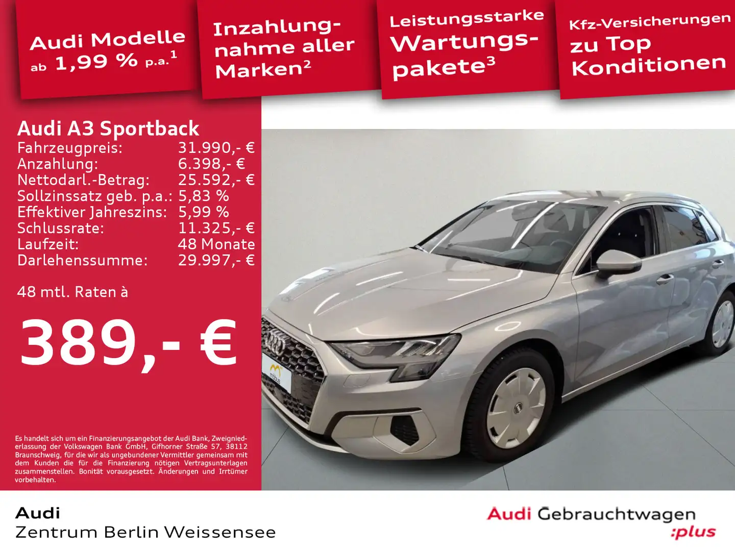Audi A3 35 TFSI S-TRO*AHK*TEMP*PDC*ASG*APP* Zilver - 1