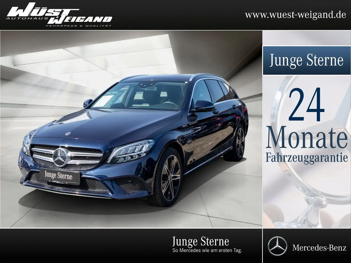 Mercedes-Benz C 300 de T Avantgarde Distr.+360°+LED-High+Coma Blau - 1