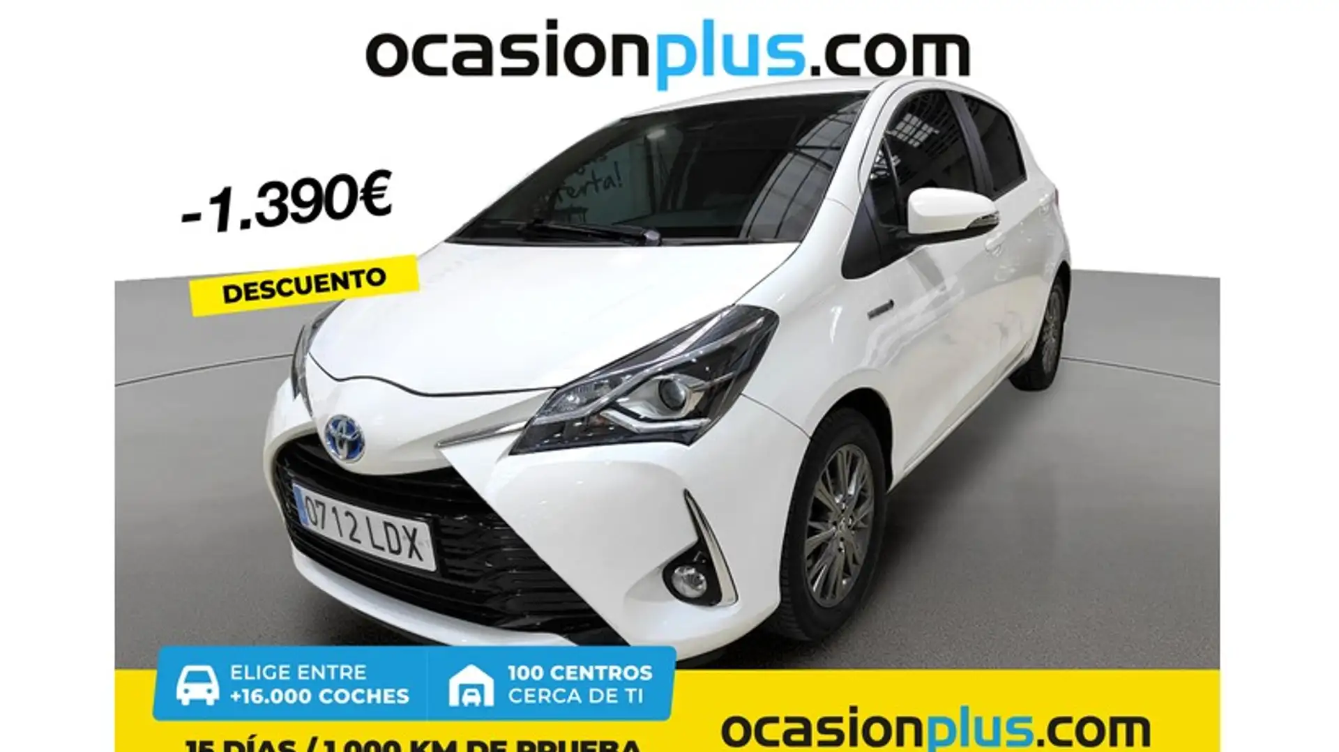 Toyota Yaris 100H 1.5 Active Tech Blanc - 1