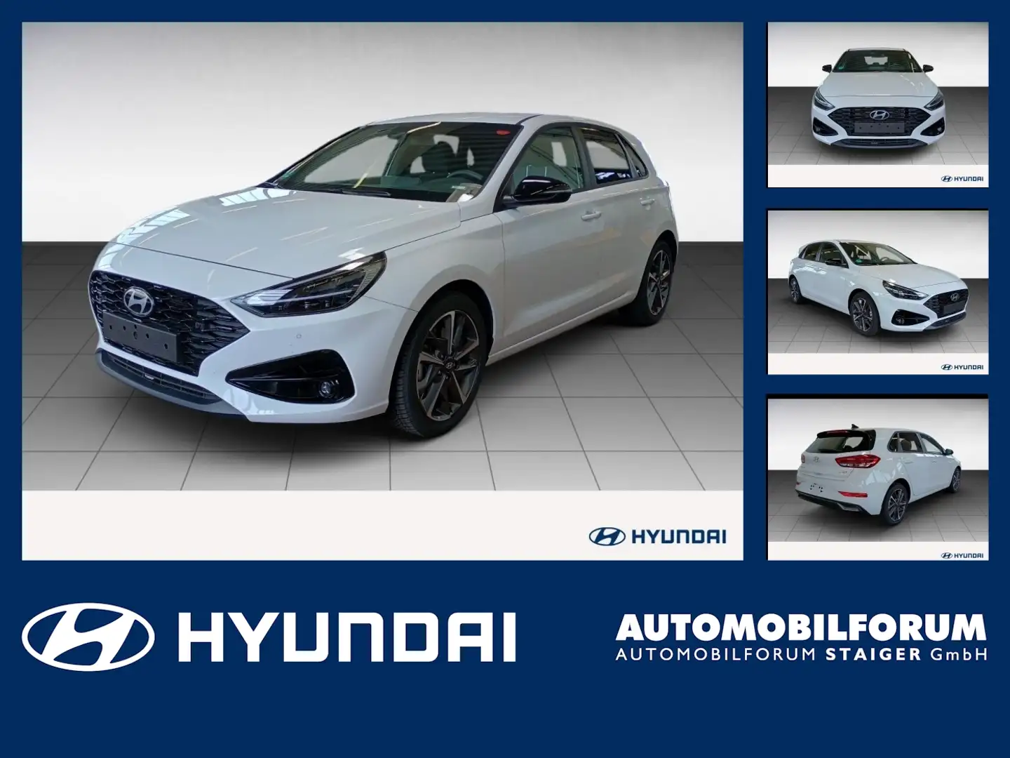 Hyundai i30 1.0 T-GDI Advantage 2xKlima ACC AUT DynLicht Blanc - 1