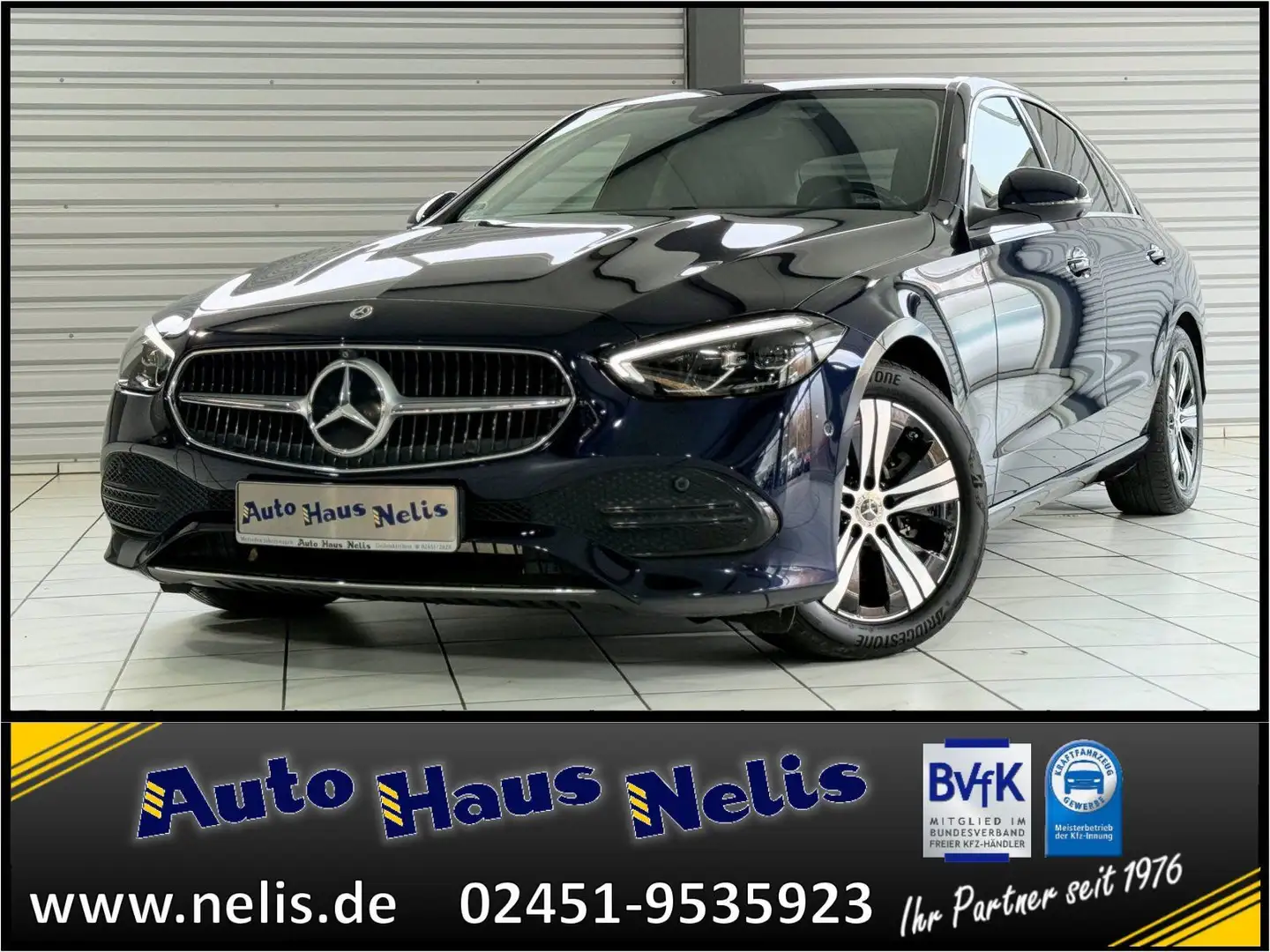 Mercedes-Benz C 220 d Avantgarde DAB ACC Induktion WiFi 360° L Blau - 1