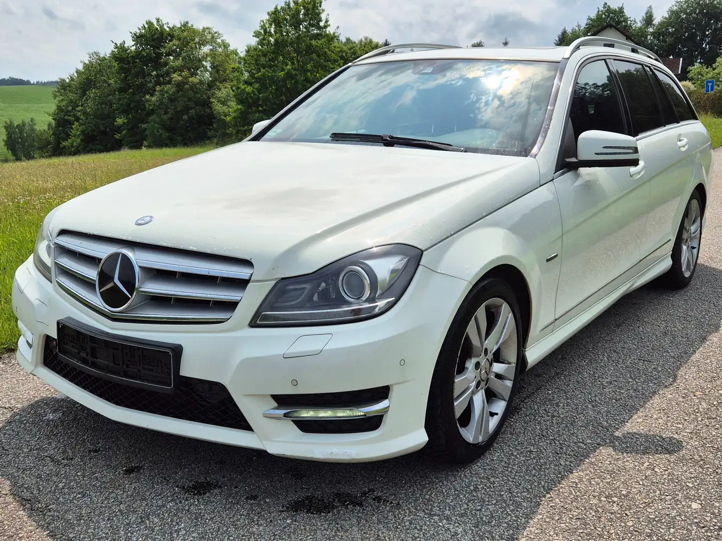 Mercedes-Benz C 250 CDI T Avantgarde AMP Paket ILS Comand Vollleder Weiß - 1