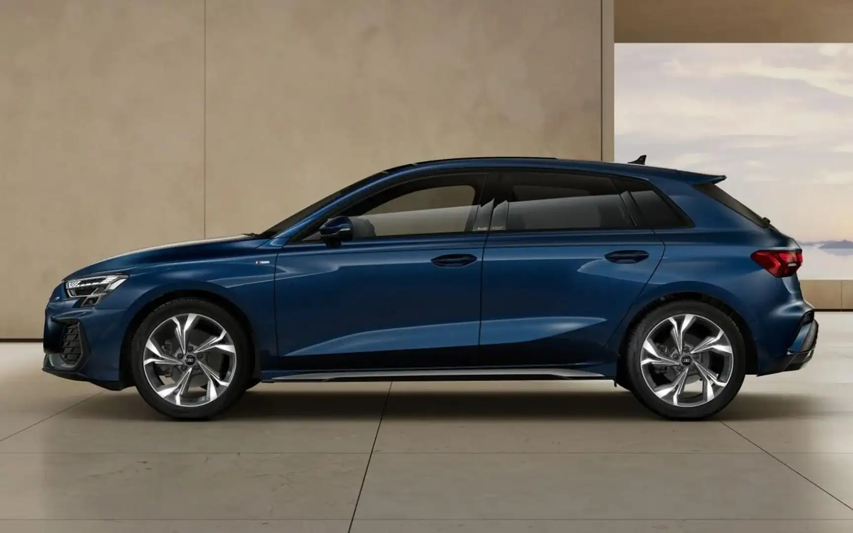 Audi A3 S line Sportb quatt 2xS LED Nav Pano Leder 18Z ... Blau - 2