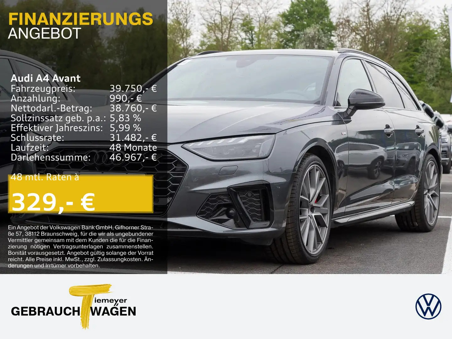 Audi A4 40 TFSI Q 2x S LINE MATRIX KAMERA VIRTU Grau - 1