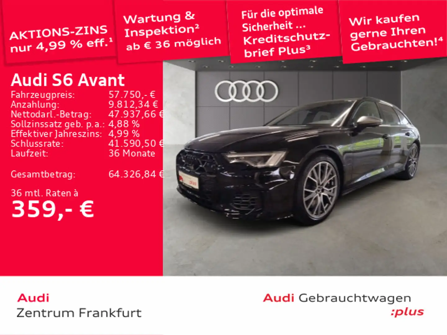 Audi S6 TDI quattro tiptronic LED Navi Tempomat Noir - 1