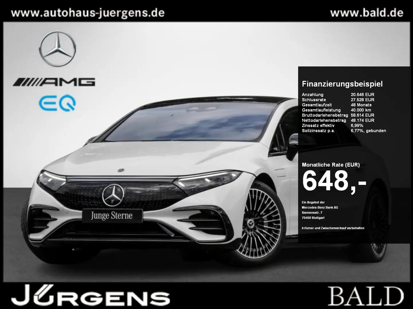 Mercedes-Benz EQS 450+ AMG/Digital/Pano/Burm3D/360/HUD/Night Blanc - 1