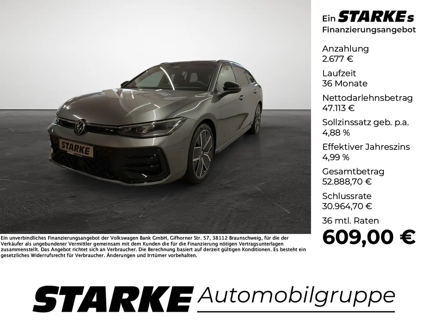 Volkswagen Passat Variant 2.0 TDI DSG R-line Grau - 1