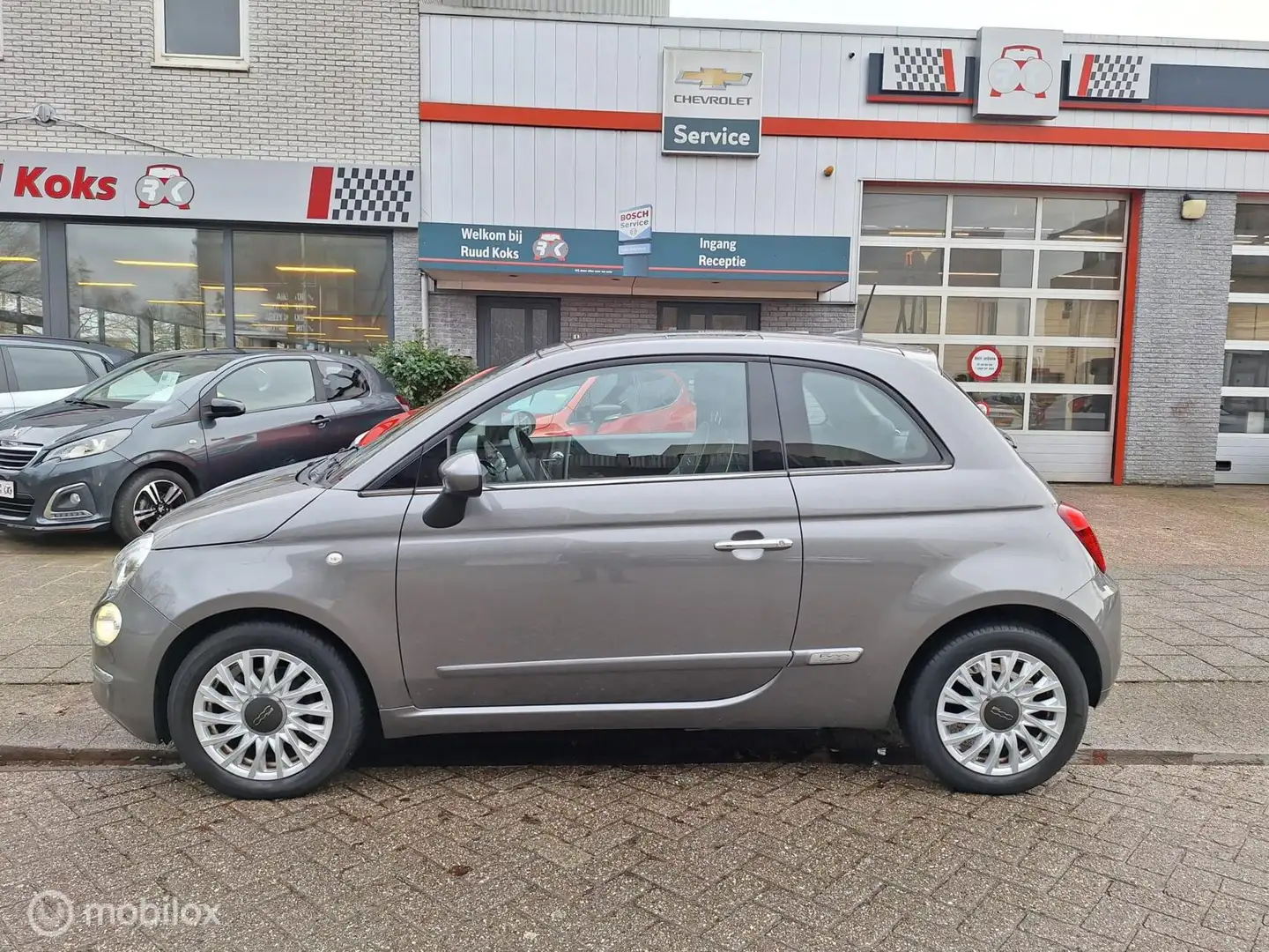 Fiat 500 0.9 TWINAIR TURBO LOUNGE / Schuif-open dak / navig Gris - 2