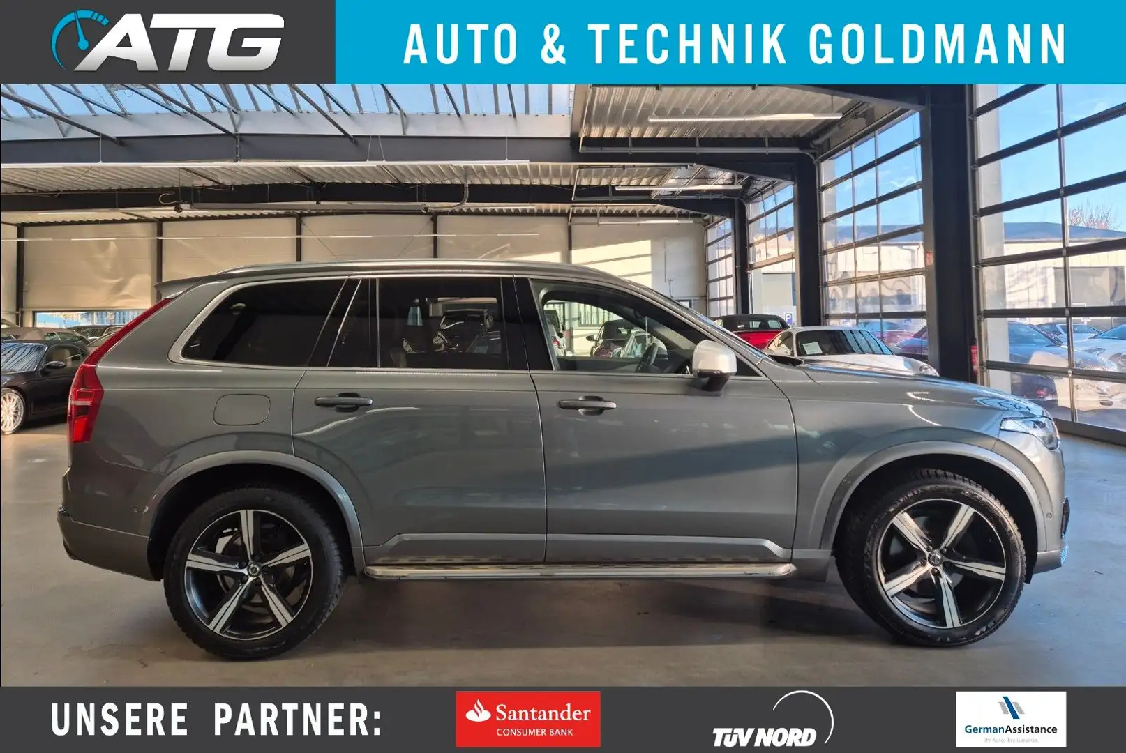 Volvo XC90 D5 R DESIGN AWD LEDER PANO ACC CAM 7-SITZER Grau - 1