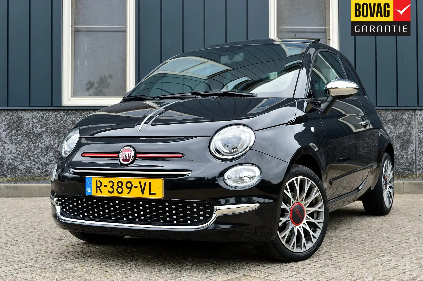 Fiat 500 1.0 Hybrid RED Rijklaarprijs-Garantie Airco Apple Noir - 1