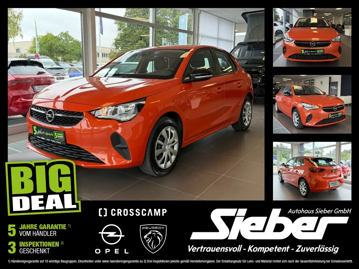 Opel Corsa F Edition STANDHZG*DAB*REGENSENSOR*TEMPO Orange - 1