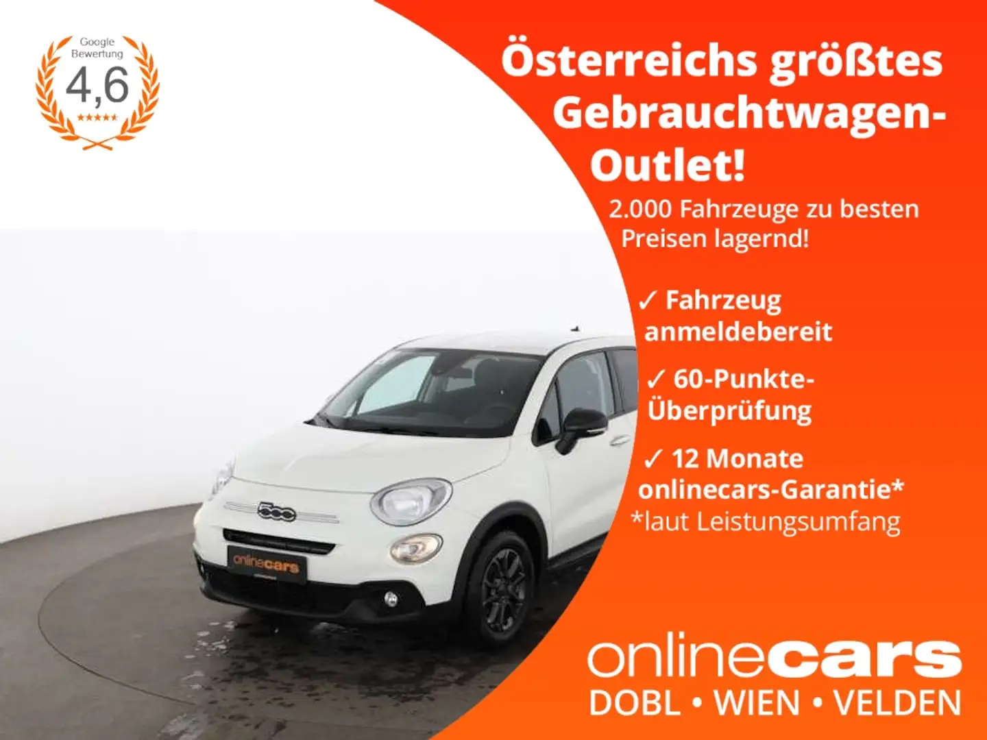 Fiat 500X 1.0 GSE Club NAVI TEMPOMAT KLIMA-ANLAGE Weiß - 1