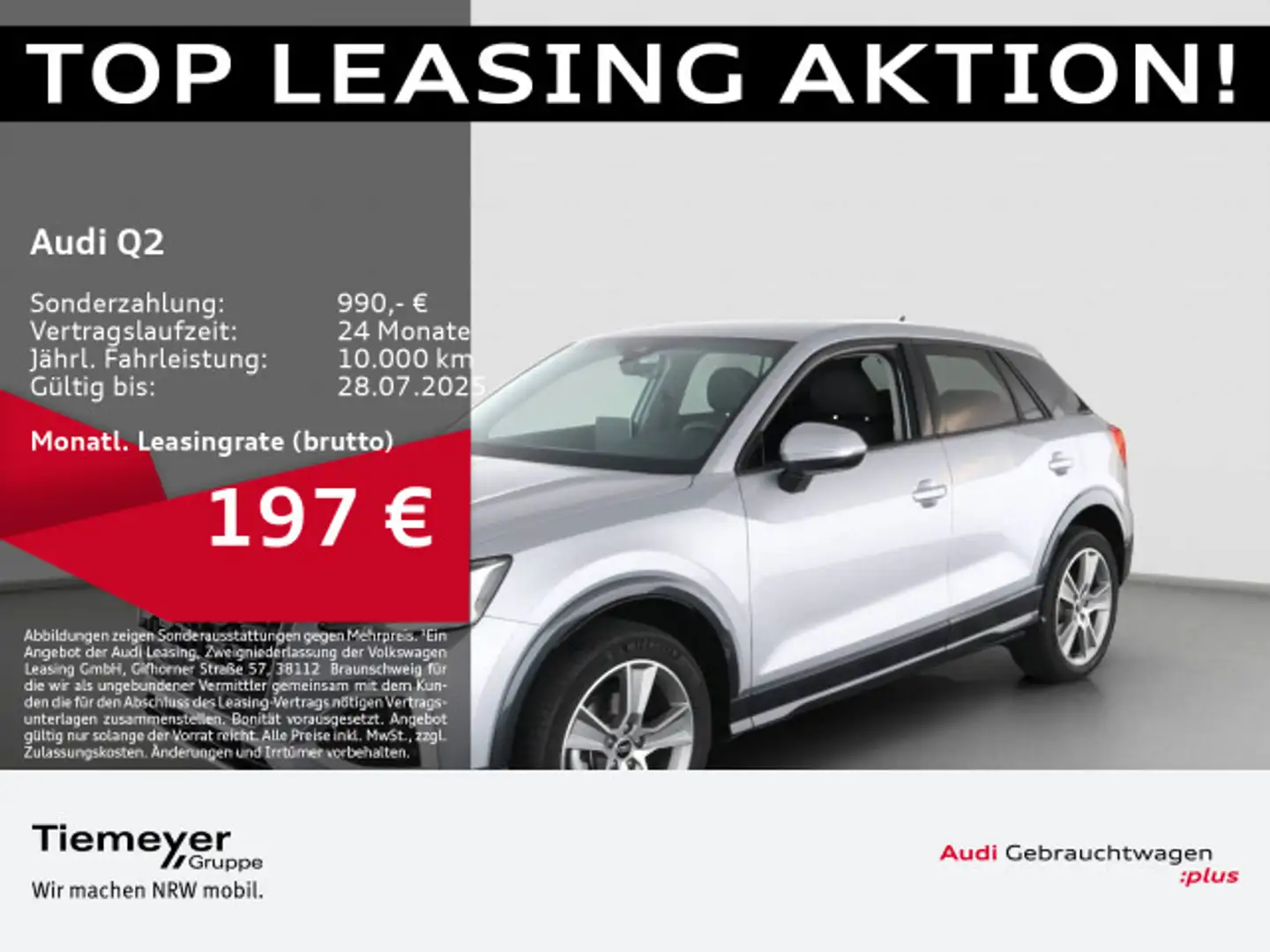Audi Q2 30 TFSI ADVANCED STHZG LM18 NAVI AHK Silber - 1