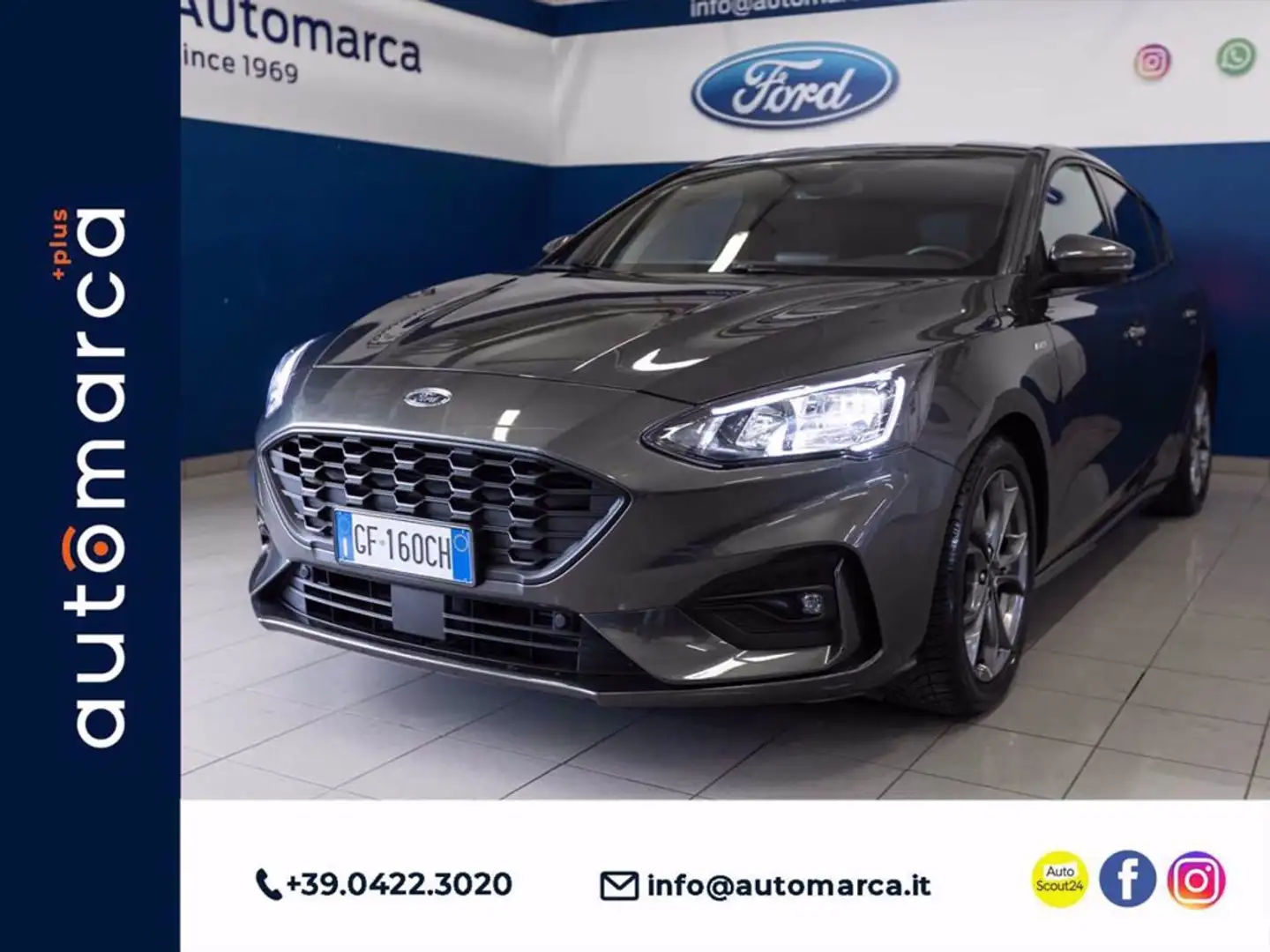 Ford Focus 1.0 EcoBoost Hybrid 155 CV 5p. ST-Line X Grigio - 1