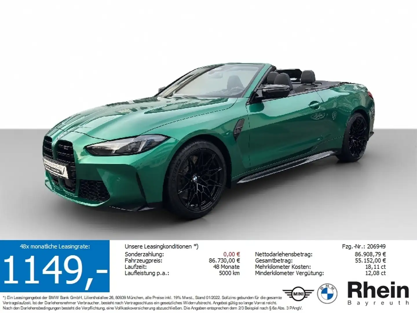 BMW M4 Cabrio M xDrive Competition TOP AUSSTATTUNG TOP AU Grün - 1