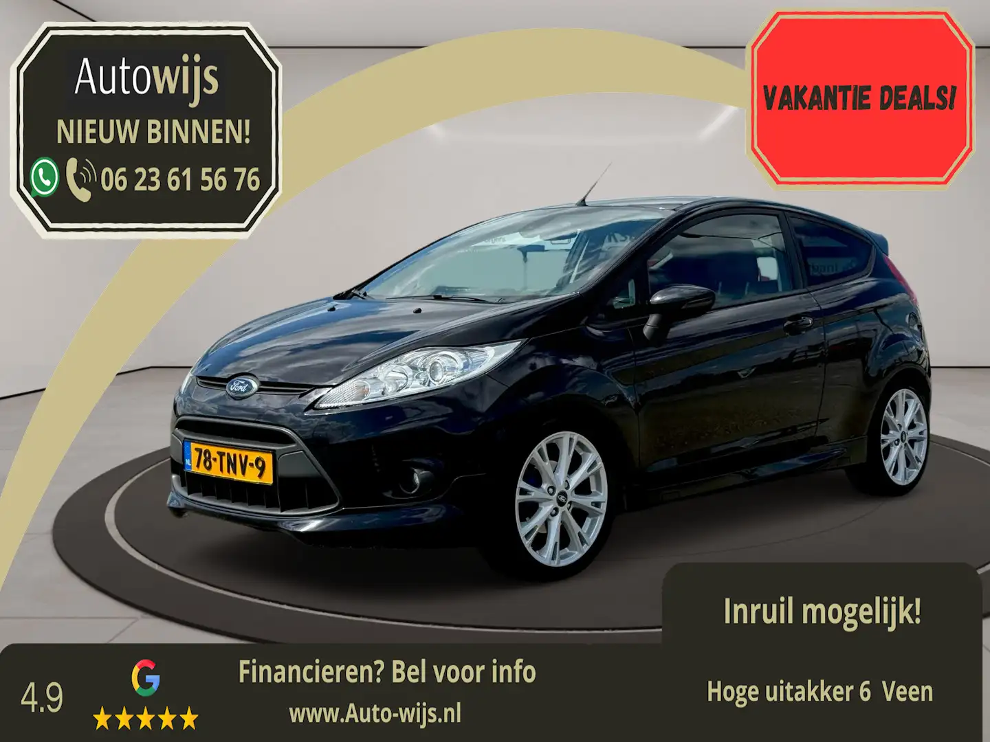 Ford Fiesta 1.6 Sport|120PK|MF-Stuur|Clima|Xenon|NL AUTO Noir - 1