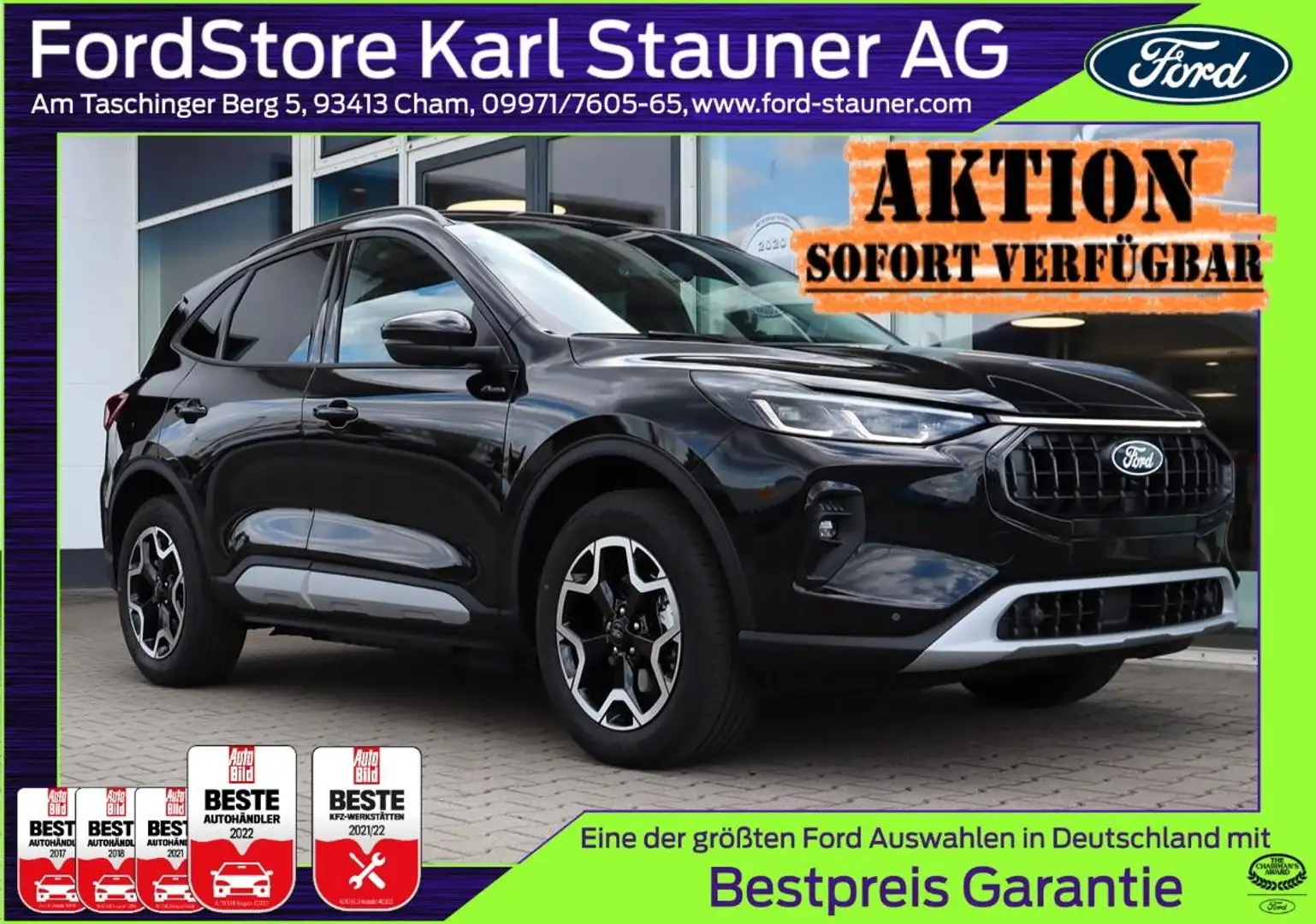 Ford Kuga Active PHEV 2.5 PHEV Techno-Paket 4,99% FIN Noir - 1