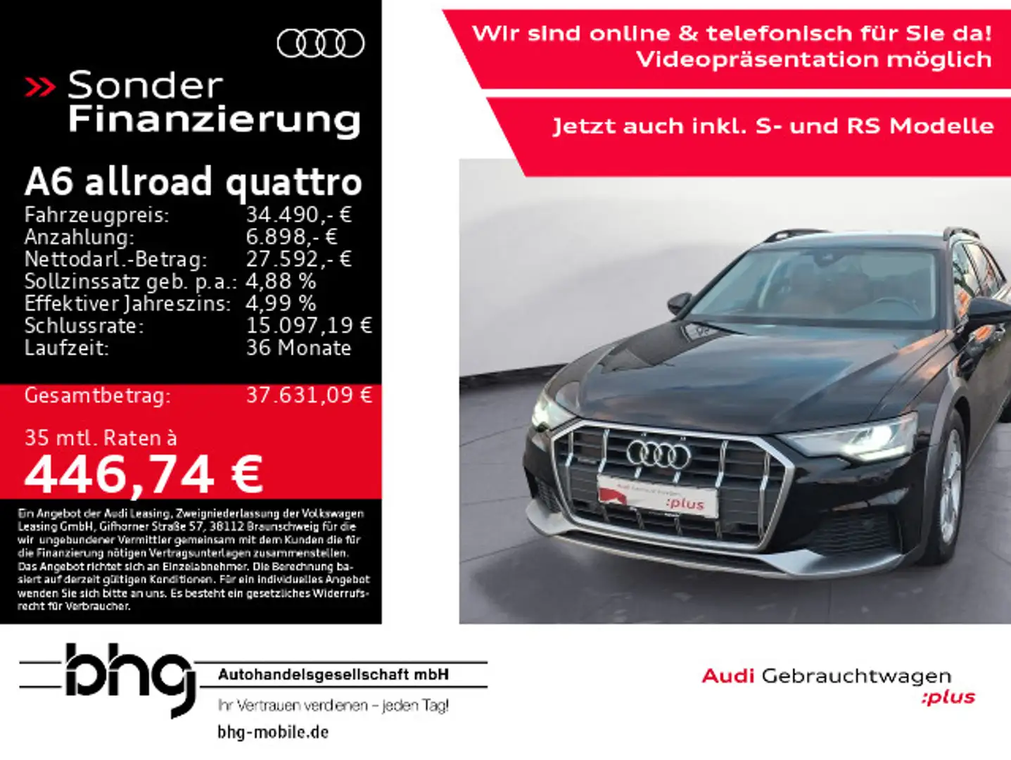 Audi A6 allroad 45TDI tiptronic AHK Leder Nav Schwarz - 1
