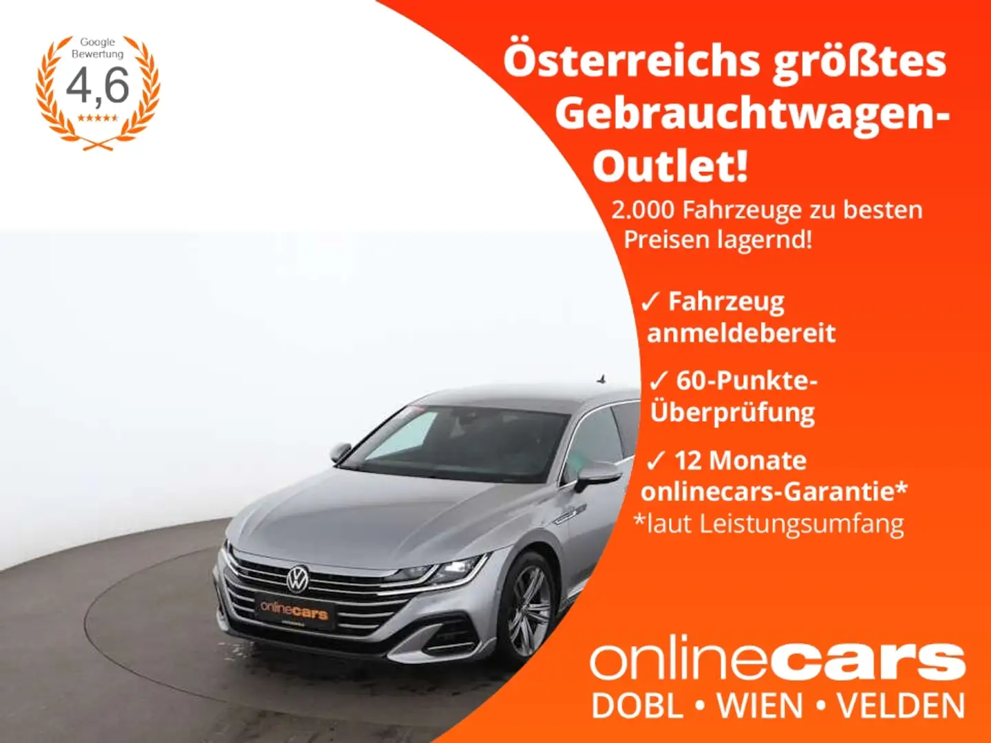 Volkswagen Arteon Shooting Brake 2.0 TDI R-Line Aut LED PDC Silber - 1