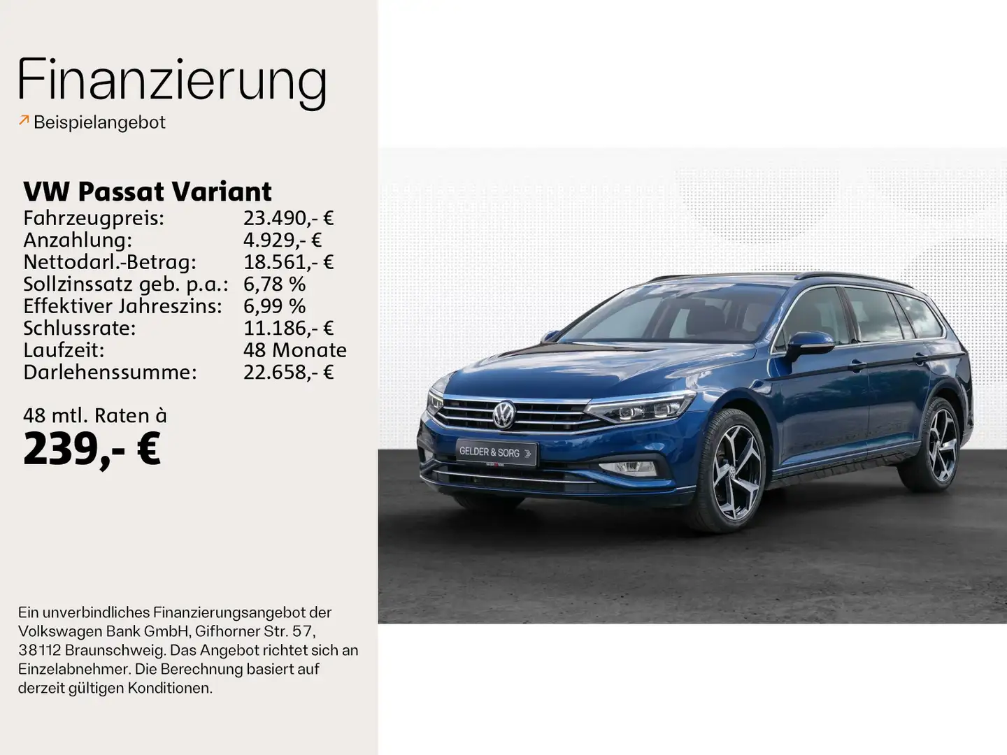 Volkswagen Passat Variant Business 2.0 TDI RFK|AHK|Navi|ACC Blu/Azzurro - 2