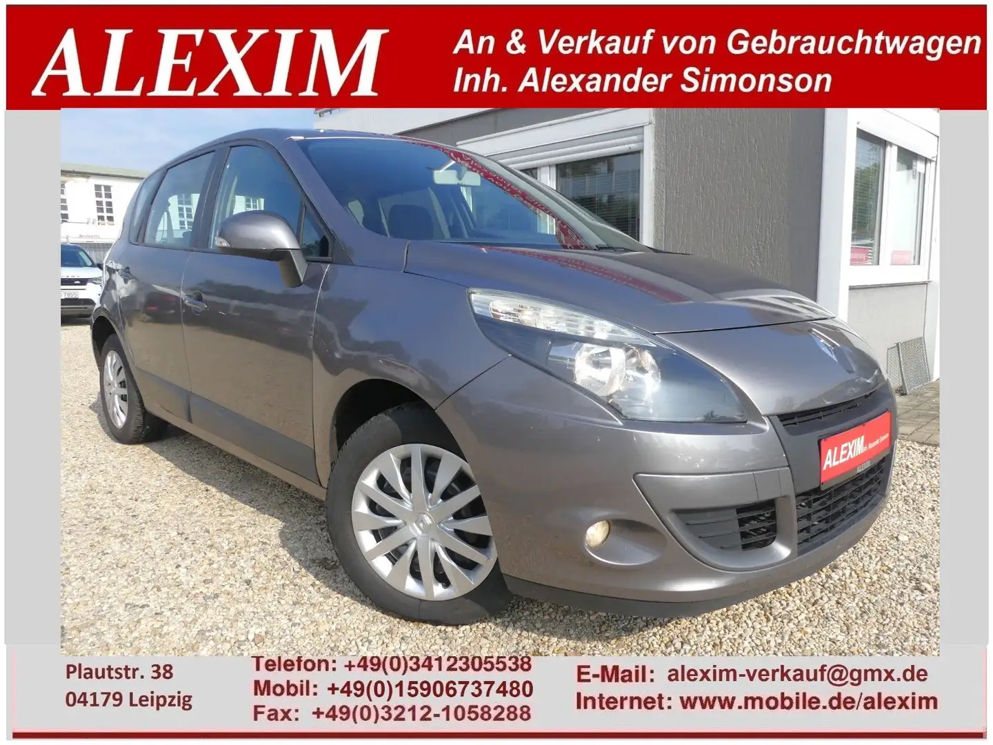 Renault Scenic III Expression/1,6 Ltr./Klima/nur 77Tkm Gris - 1