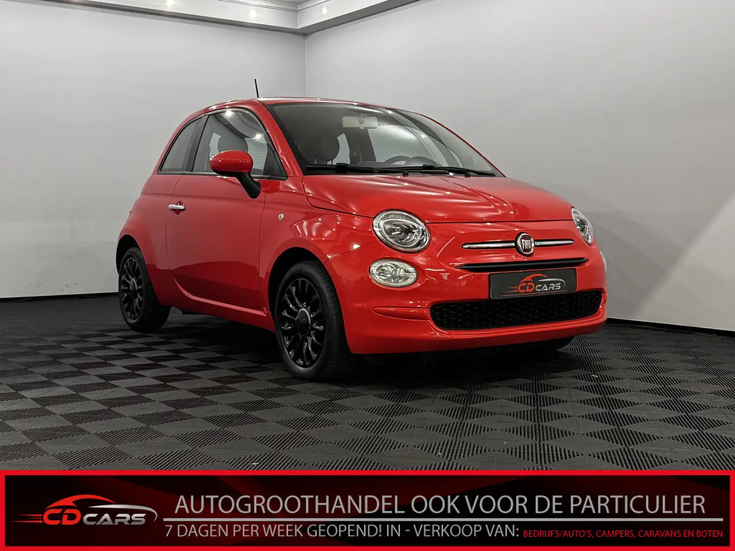 Fiat 500 1.2 Popstar Airco, Mistlamp, Lichtmetalen velgen, Rouge - 1
