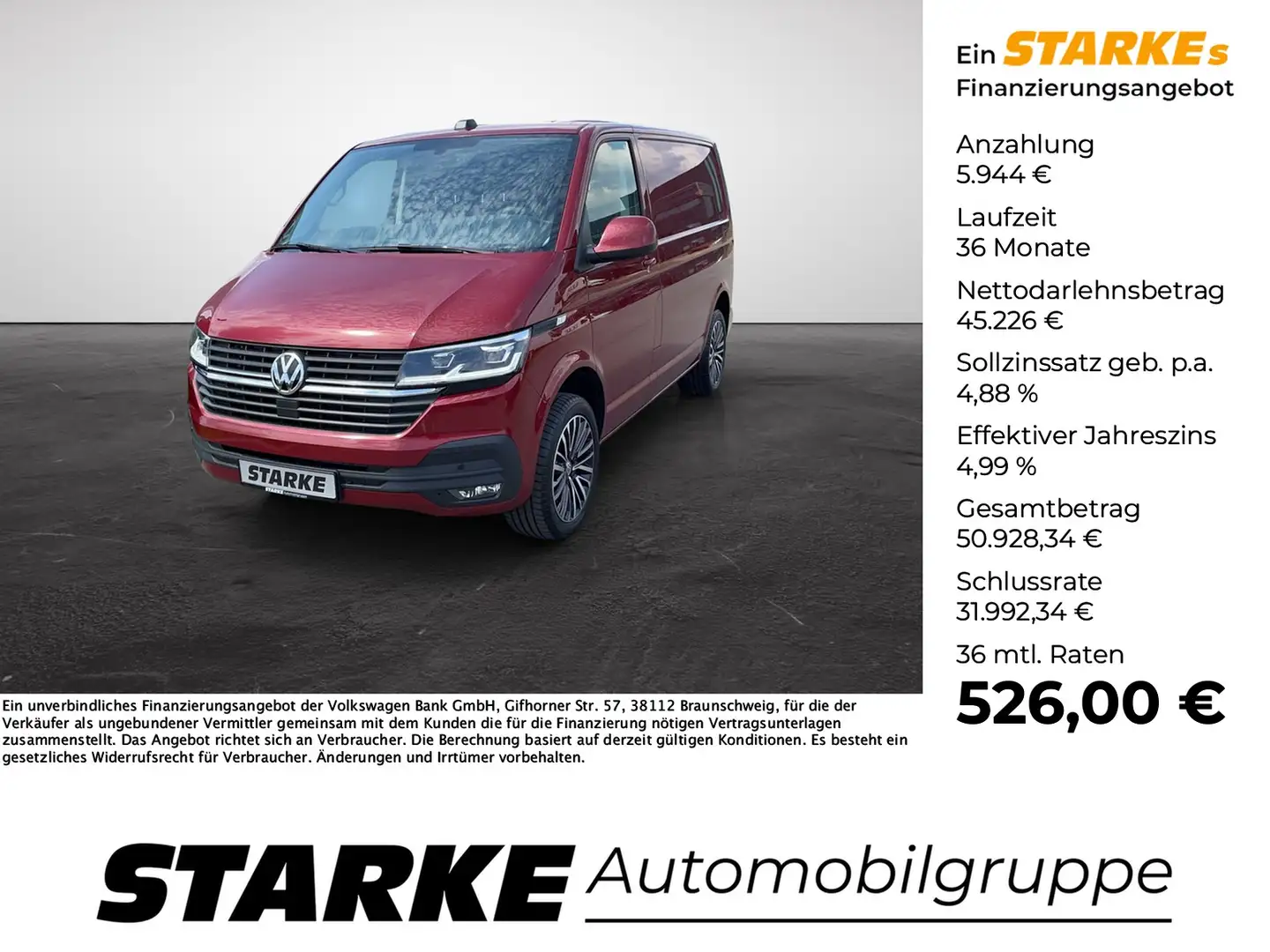 Volkswagen T6 Transporter T6.1 2.0 TDI Kasten Piros - 1