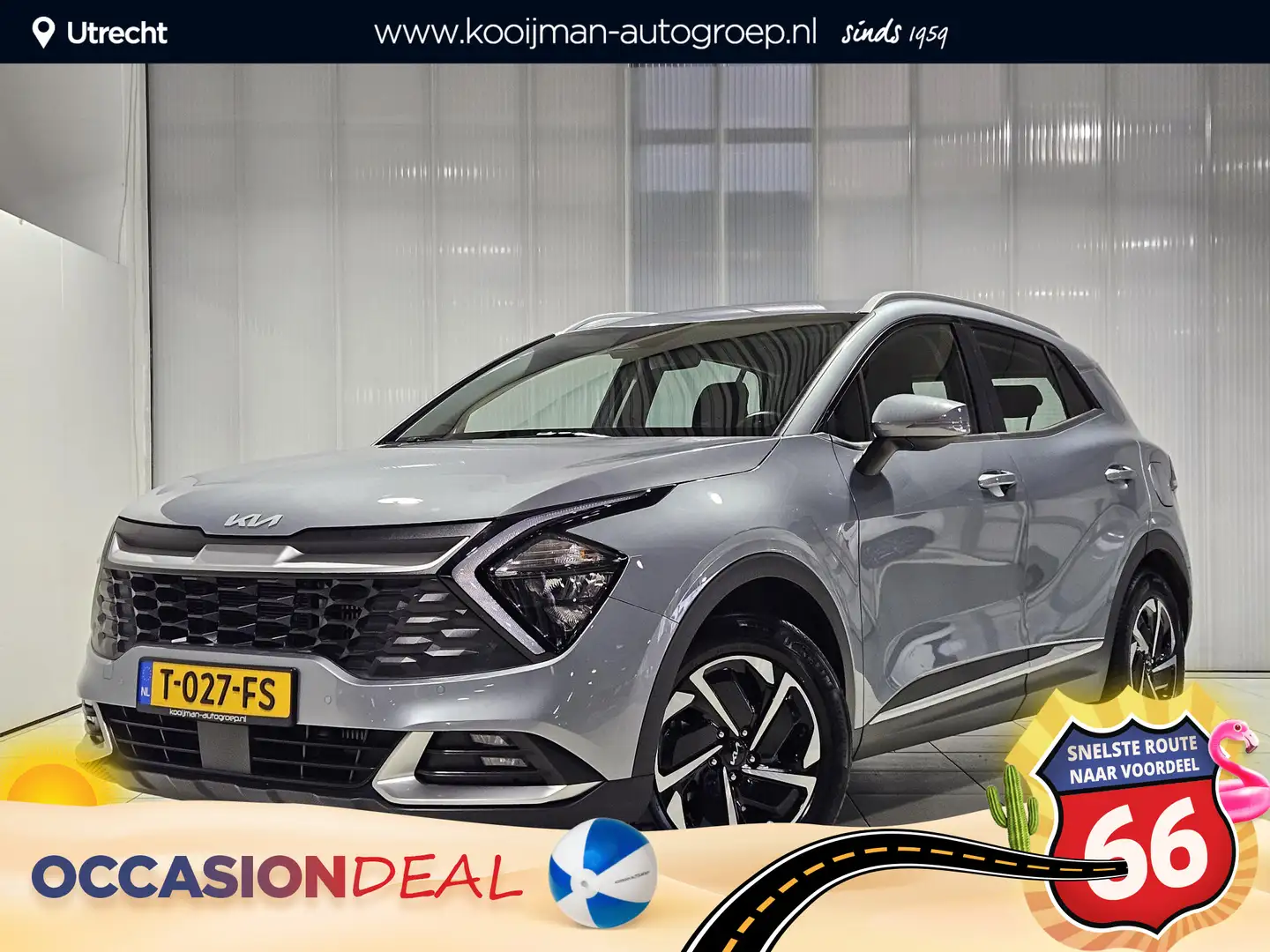Kia Sportage 1.6 T-GDi MHEV DynamicLine , Trekhaak, Navigatie, Gris - 1