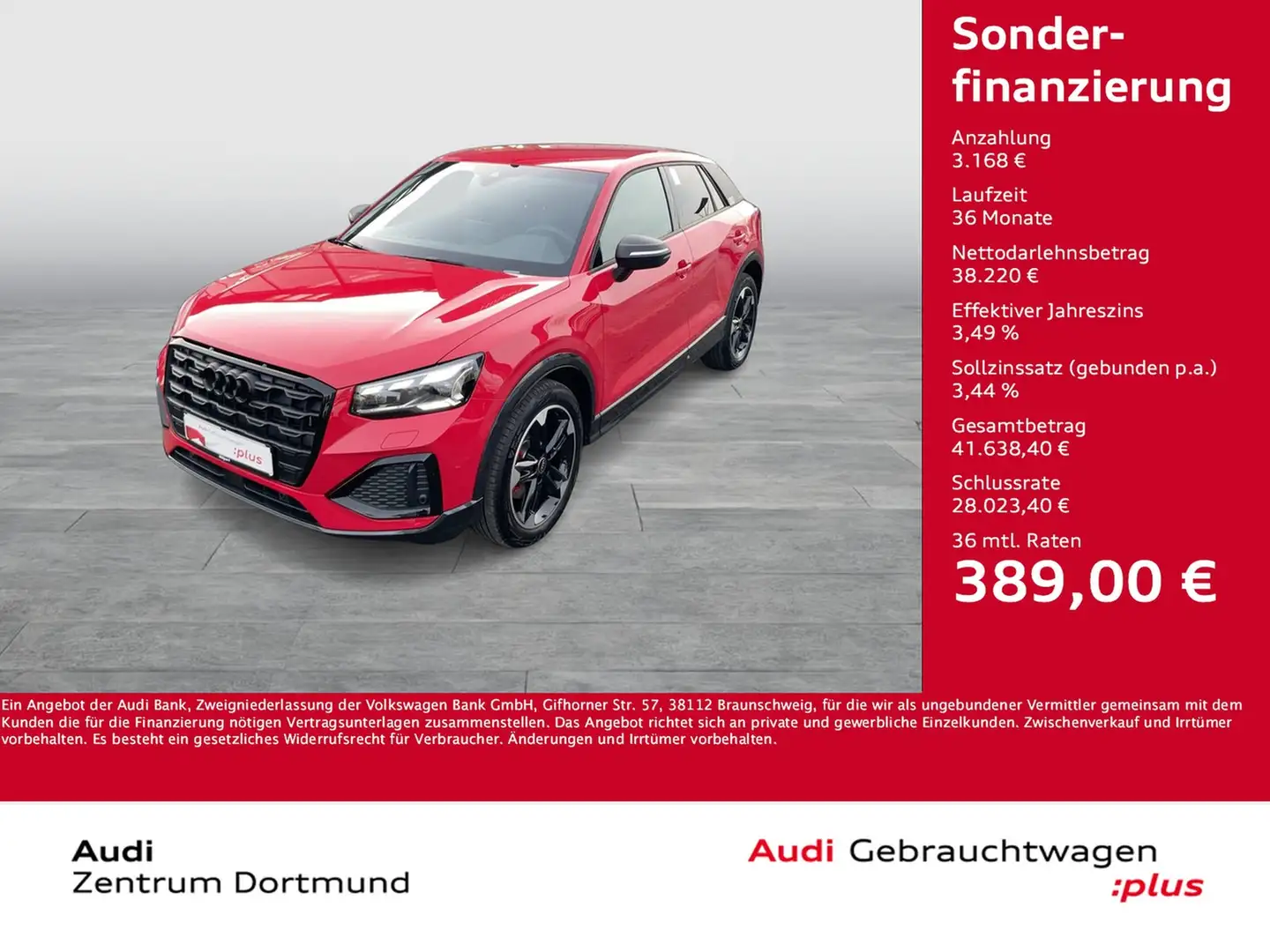 Audi Q2 35 quattro S LINE AHK CAM ACC LM18 E-KLAPPE Rot - 1