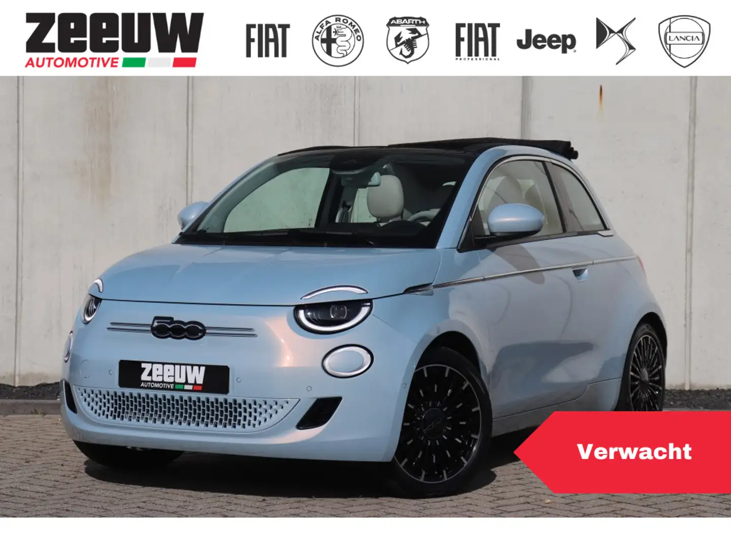 Fiat 500e Cabrio La Prima 42 kWh | Technology | Winter | BTW Blauw - 1