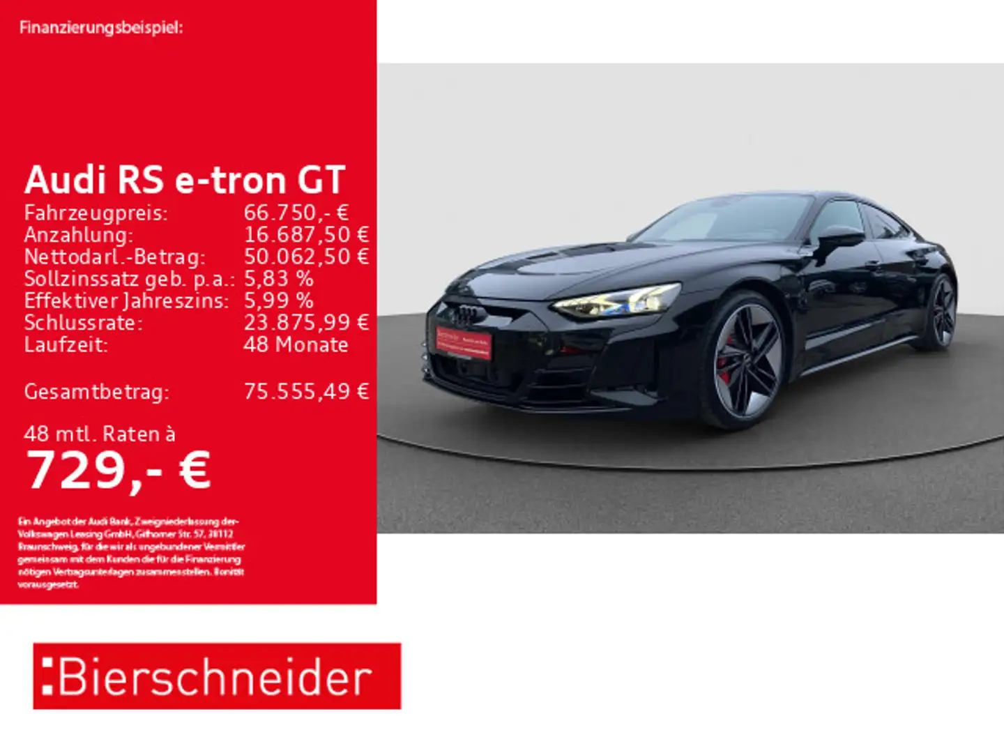 Audi RS e-tron GT 21 LASER PANO HuD 360 Noir - 1