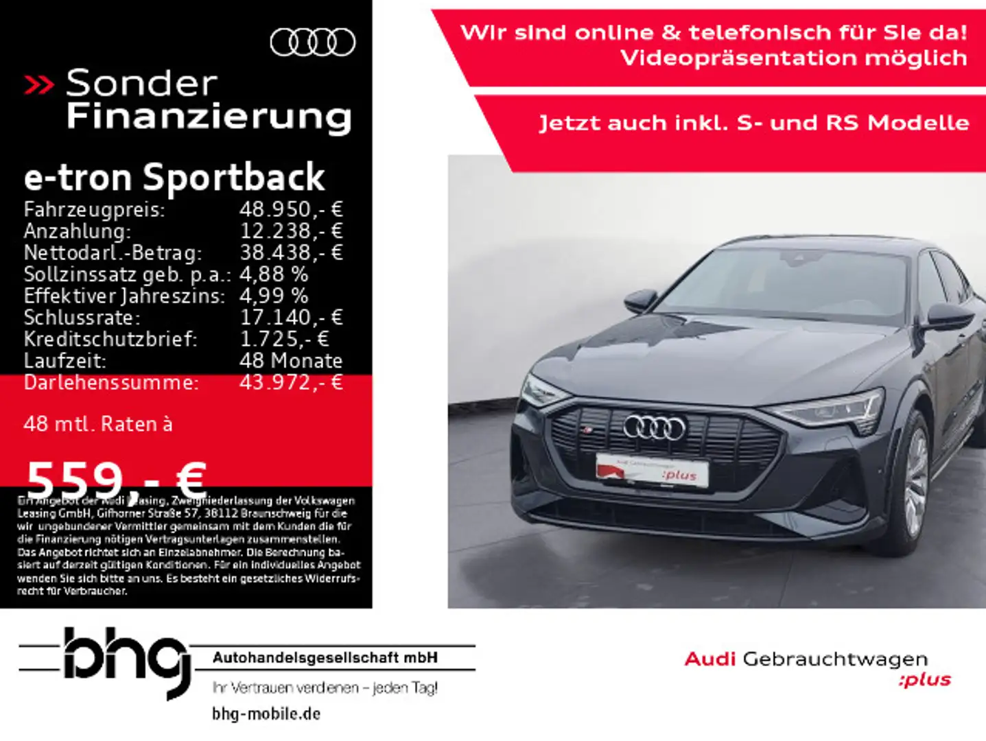 Audi e-tron S quattro MatrixLED KomfortKey Grau - 1